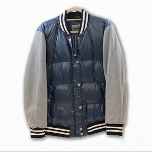 Levis Varsity Puffer Jacket Blue Shimmer New XL